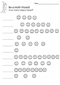 Tarefas de contar - ficha de exercício 180