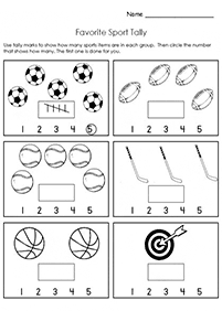 Tarefas de contar - ficha de exercício 75