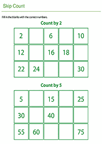 Contar Salteado - ficha de exercícios 24