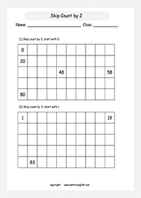 Contar Salteado - ficha de exercícios 27