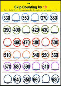 Contar Salteado - ficha de exercícios 76