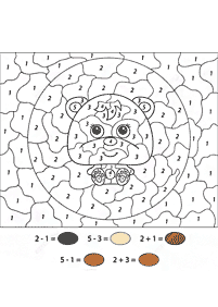 Cor por Números – página para colorir 44