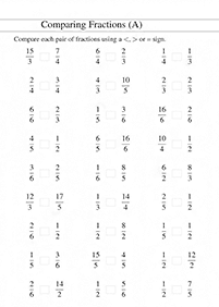 Tarefas de frações - ficha de exercício 136