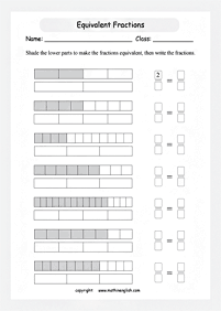 Tarefas de frações - ficha de exercício 154