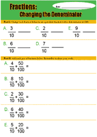 Tarefas de frações - ficha de exercício 77