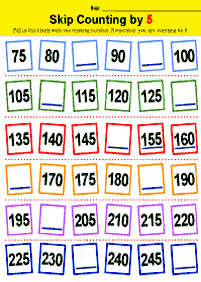 Matemática para crianças - ficha de exercícios 167