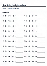 Matemática para crianças - ficha de exercícios 261