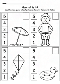 matemática simples para crianças - ficha de exercícios 113