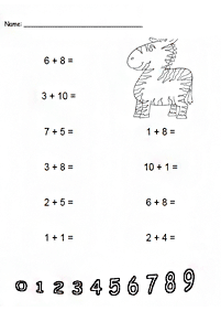 matemática simples para crianças - ficha de exercícios 211