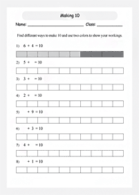 matemática simples para crianças - ficha de exercícios 38