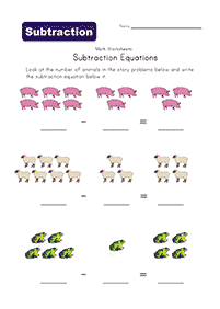 Subtração Simples - ficha de exercícios 32