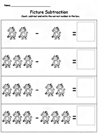 Subtração Simples - ficha de exercícios 46