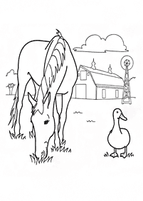 Desenhos de cavalos para colorir – Página de colorir 44