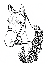 Desenhos de cavalos para colorir – Página de colorir 49