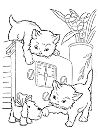 Desenhos de gatos para colorir – Página de colorir 35