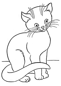 Desenhos de gatos para colorir – Página de colorir 43