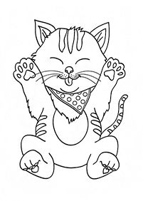 Desenhos de gatos para colorir – Página de colorir 54