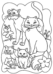 Desenhos de gatos para colorir – Página de colorir 59