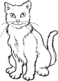 Desenhos de gatos para colorir – Página de colorir 61