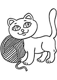 Desenhos de gatos para colorir – Página de colorir 65