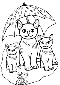 Desenhos de gatos para colorir – Página de colorir 70