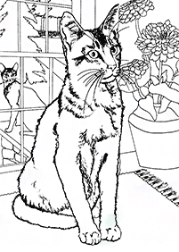 Desenhos de gatos para colorir – Página de colorir 86