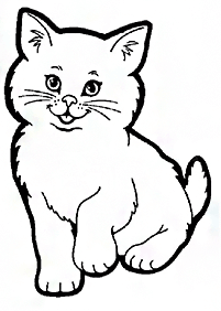 Desenhos de gatos para colorir – Página de colorir 90