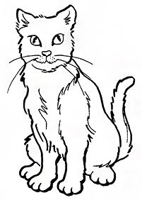 Desenhos de gatos para colorir – Página de colorir 97