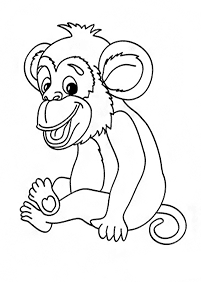 Desenhos de macacos para colorir – Página de colorir 62