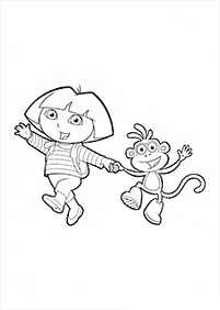 Desenhos de macacos para colorir – Página de colorir 65