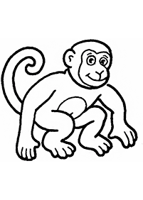 Desenhos de macacos para colorir – Página de colorir 66