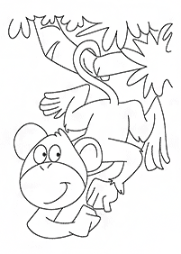 Desenhos de macacos para colorir – Página de colorir 67