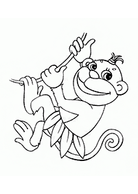 Desenhos de macacos para colorir – Página de colorir 68