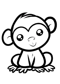 Desenhos de macacos para colorir – Página de colorir 70
