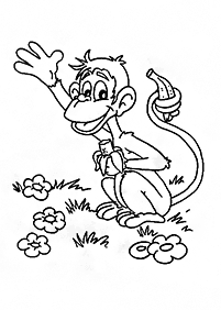 Desenhos de macacos para colorir – Página de colorir 72