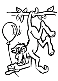 Desenhos de macacos para colorir – Página de colorir 74
