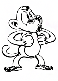 Desenhos de macacos para colorir – Página de colorir 77
