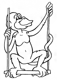 Desenhos de macacos para colorir – Página de colorir 80