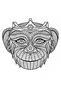 Desenhos de macacos para colorir – Página de colorir 87