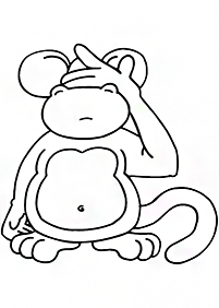 Desenhos de macacos para colorir – Página de colorir 90