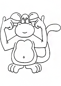 Desenhos de macacos para colorir – Página de colorir 91