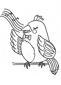 Desenhos de pássaros para colorir – Página de colorir 44