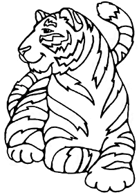 Desenhos de tigres para colorir – Página de colorir 54