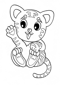 Desenhos de tigres para colorir – Página de colorir 55