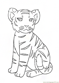 Desenhos de tigres para colorir – Página de colorir 56