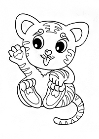 Desenhos de tigres para colorir – Página de colorir 82