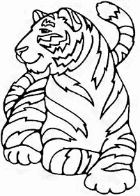 Desenhos de tigres para colorir – Página de colorir 88