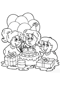 desenhos de aniversário para colorir - Página de colorir 80