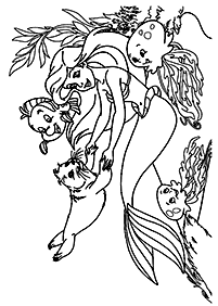 Ariel – desenhos para colorir da Pequena Sereia – Página de colorir 30