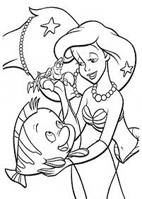 Ariel – desenhos para colorir da Pequena Sereia – Página de colorir 31